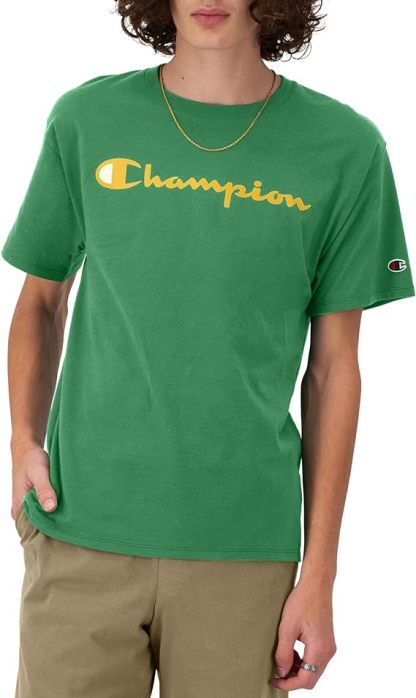 Chamkhjgpion Men'S Tshirt, Classic Graphic Tshirt Soft And Comfortable T-Shirts For Men, Script Logo
