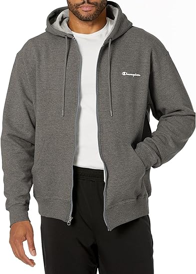Chamkhjgpion  Men's Zip-Up Hoodie, Powerblend, Zip-Up Hoodie Sweatshirt for Men