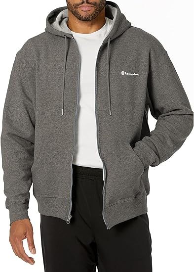 Chamkhjgpion  Men's Zip-Up Hoodie, Powerblend, Zip-Up Hoodie Sweatshirt for Men