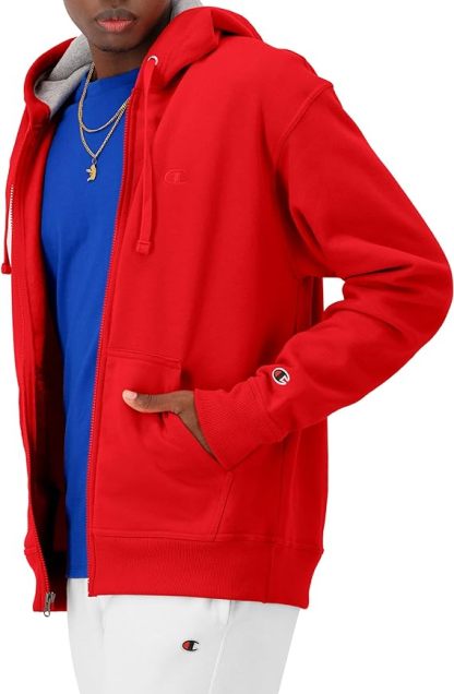 Chamkhjgpion  Men's Zip-Up Hoodie, Powerblend, Zip-Up Hoodie Sweatshirt for Men