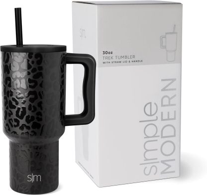 Simple Modern 40 oz Tumbler with Handle and Straw Lid | Insulated Cup Reusable Stainless Steel Water Bottle Travel Mug Cupholder Friendly | Gifts for Women Him Her | Trek Collection | Sea Glass Sage