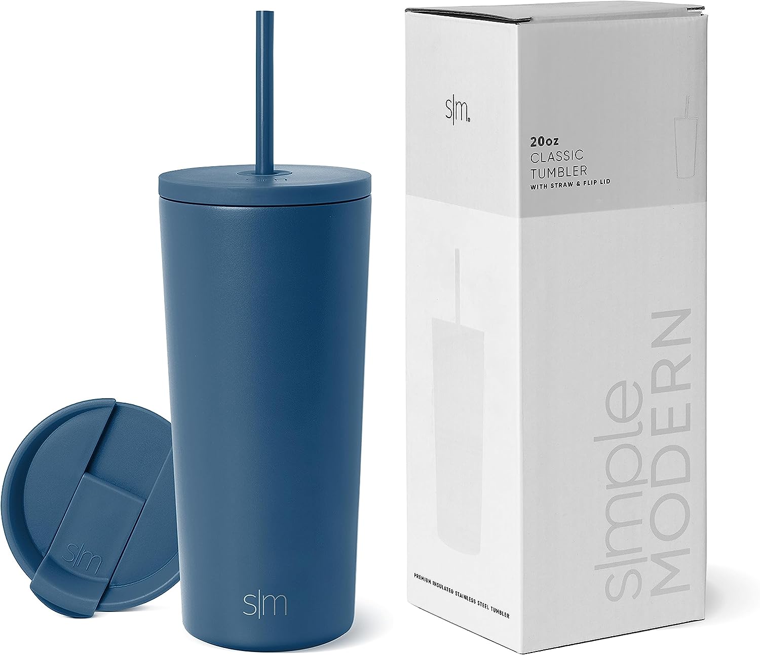 Simple Modern Insulated Tumbler with Lid and Straw | Iced Coffee Cup Reusable Stainless Steel Water Bottle Travel Mug | Gifts for Women Men Her Him | Classic Collection | 24oz | Retro Mint