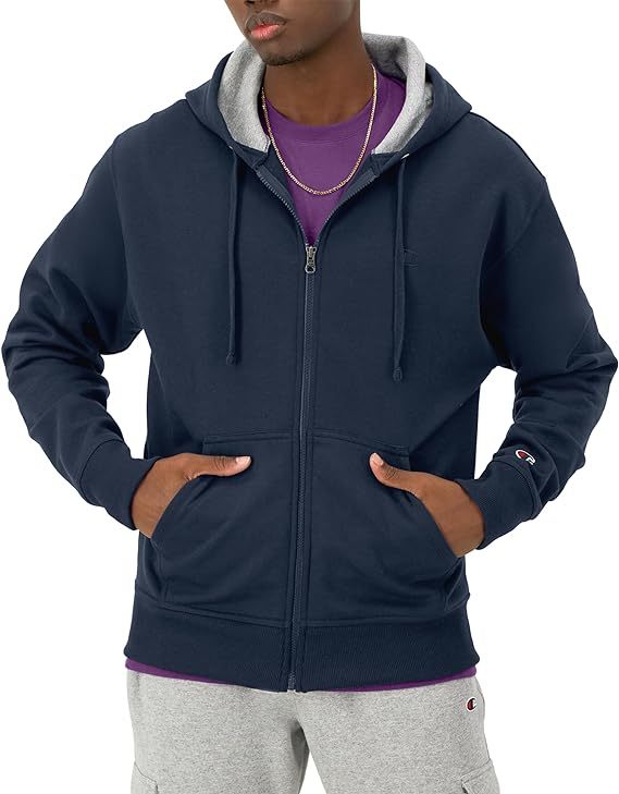 Chamkhjgpion  Men's Zip-Up Hoodie, Powerblend, Zip-Up Hoodie Sweatshirt for Men