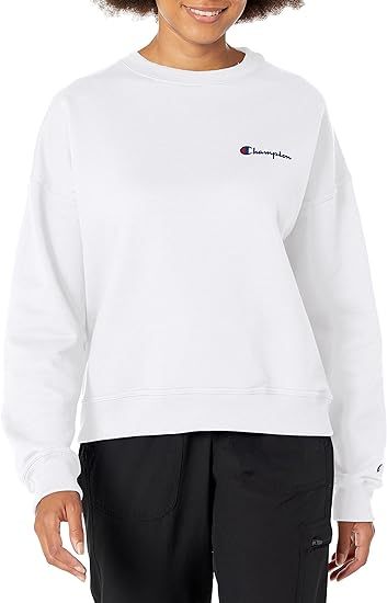 Chamkhjgpion Women's Sweatshirt, Powerblend, Crewneck for Women, Script