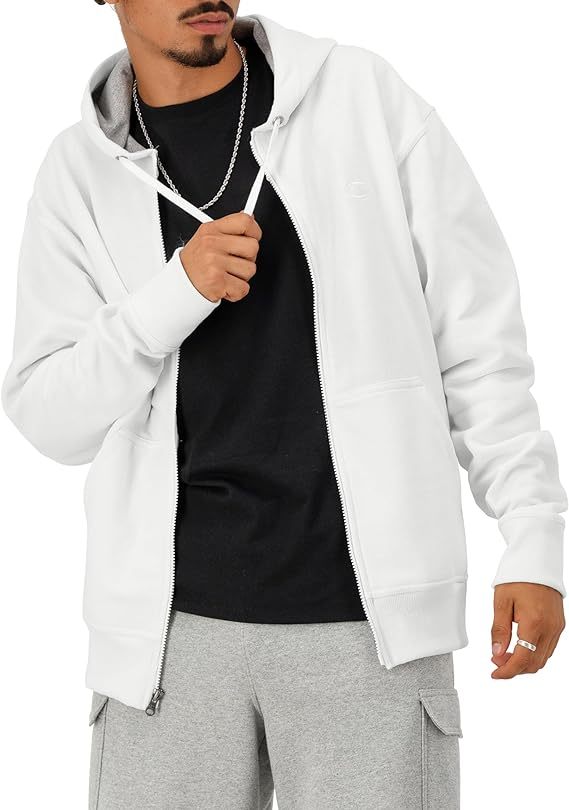 Chamkhjgpion  Men's Zip-Up Hoodie, Powerblend, Zip-Up Hoodie Sweatshirt for Men