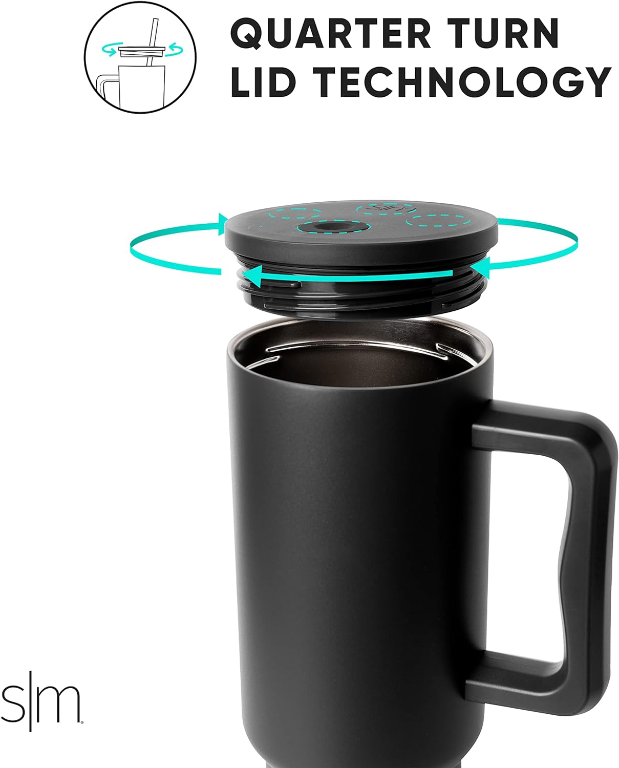 Simple Modern 40 oz Tumbler with Handle and Straw Lid | Insulated Cup Reusable Stainless Steel Water Bottle Travel Mug Cupholder Friendly | Gifts for Women Him Her | Trek Collection | Sea Glass Sage