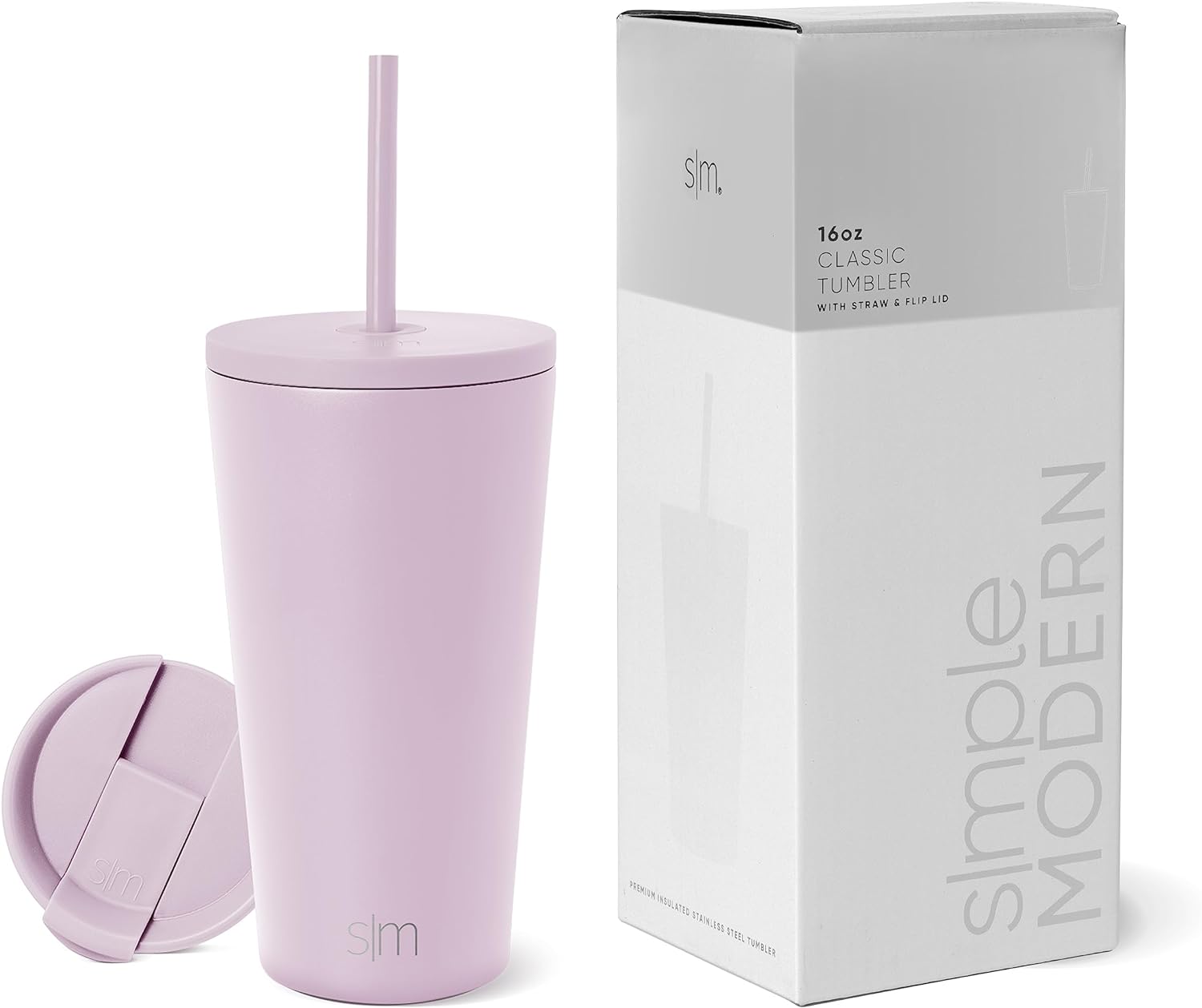 Simple Modern Insulated Tumbler with Lid and Straw | Iced Coffee Cup Reusable Stainless Steel Water Bottle Travel Mug | Gifts for Women Men Her Him | Classic Collection | 24oz | Retro Mint