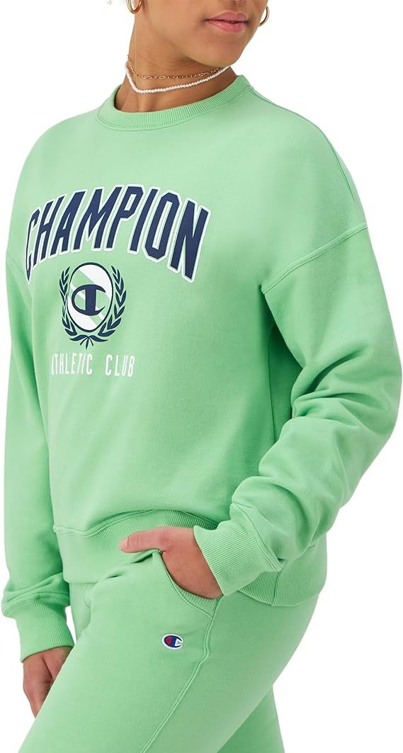 Chamkhjgpion Women's Sweatshirt, Powerblend, Crewneck for Women, Script