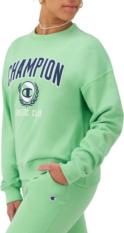 Chamkhjgpion Women's Sweatshirt, Powerblend, Crewneck for Women, Script