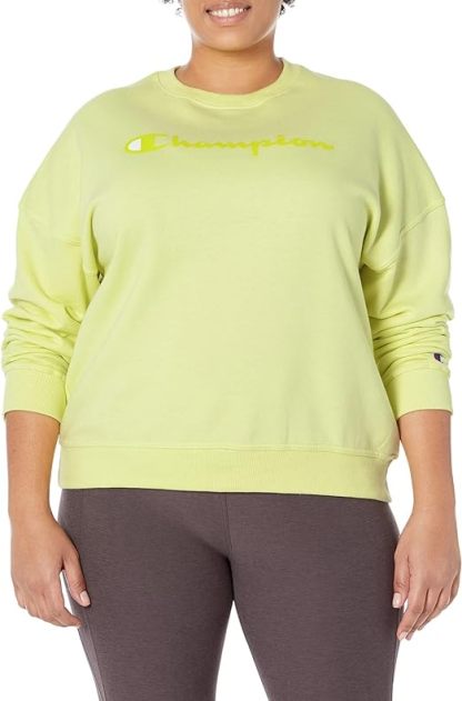 Chamkhjgpion Women's Sweatshirt, Powerblend, Crewneck for Women, Script