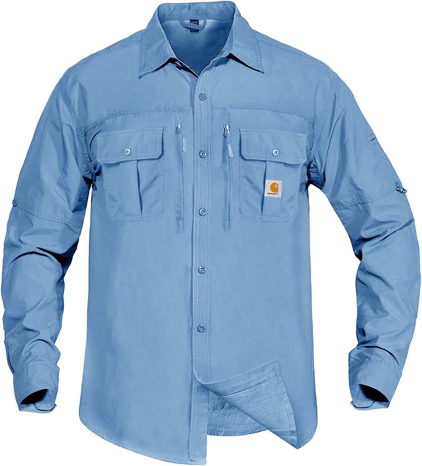 Carhkhjgartt Men's Outdoor Zipper Pocket Shirt