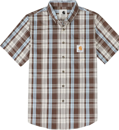 Carhkhjgartt Men's Short Sleeve Button Down Shirt 