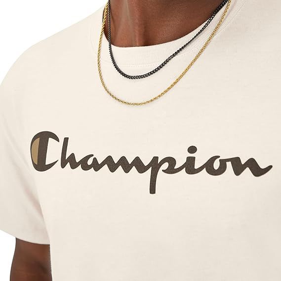 Chamkhjgpion Men'S Tshirt, Classic Graphic Tshirt Soft And Comfortable T-Shirts For Men, Script Logo