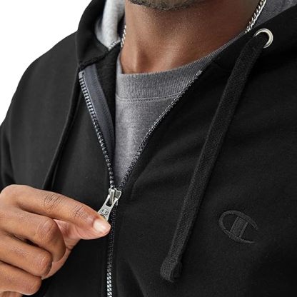 Chamkhjgpion  Men's Zip-Up Hoodie, Powerblend, Zip-Up Hoodie Sweatshirt for Men