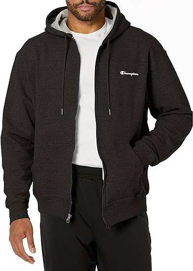 Chamkhjgpion  Men's Zip-Up Hoodie, Powerblend, Zip-Up Hoodie Sweatshirt for Men