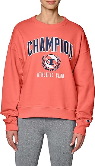 Chamkhjgpion Women's Sweatshirt, Powerblend, Crewneck for Women, Script