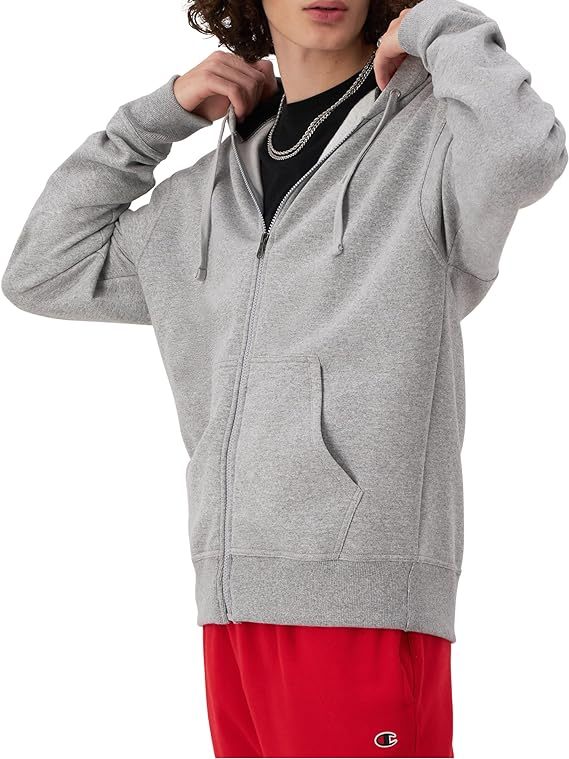 Chamkhjgpion  Men's Zip-Up Hoodie, Powerblend, Zip-Up Hoodie Sweatshirt for Men