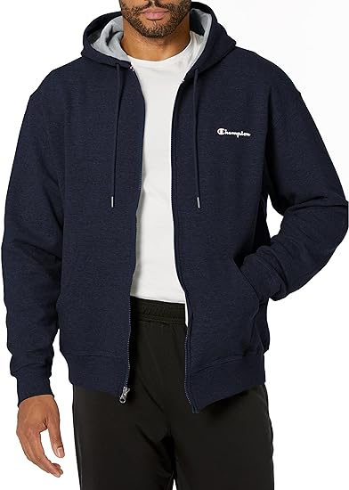 Chamkhjgpion  Men's Zip-Up Hoodie, Powerblend, Zip-Up Hoodie Sweatshirt for Men
