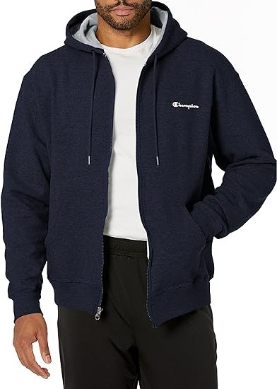 Chamkhjgpion  Men's Zip-Up Hoodie, Powerblend, Zip-Up Hoodie Sweatshirt for Men