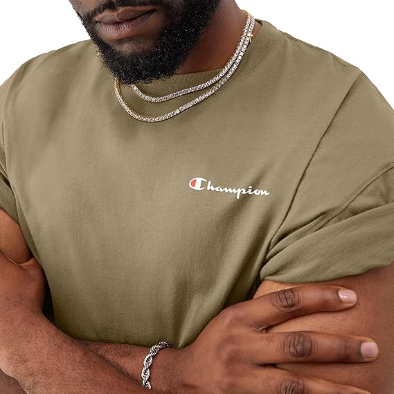 Chamkhjgpion Men'S Tshirt, Classic Graphic Tshirt Soft And Comfortable T-Shirts For Men, Script Logo