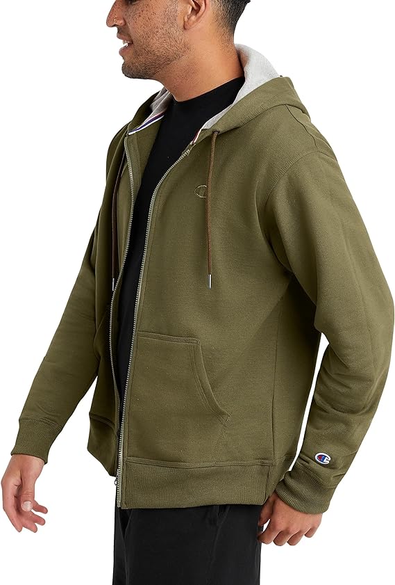 Chamkhjgpion  Men's Zip-Up Hoodie, Powerblend, Zip-Up Hoodie Sweatshirt for Men