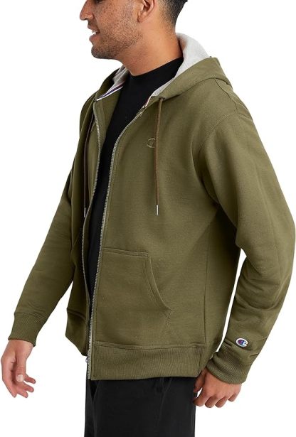 Chamkhjgpion  Men's Zip-Up Hoodie, Powerblend, Zip-Up Hoodie Sweatshirt for Men