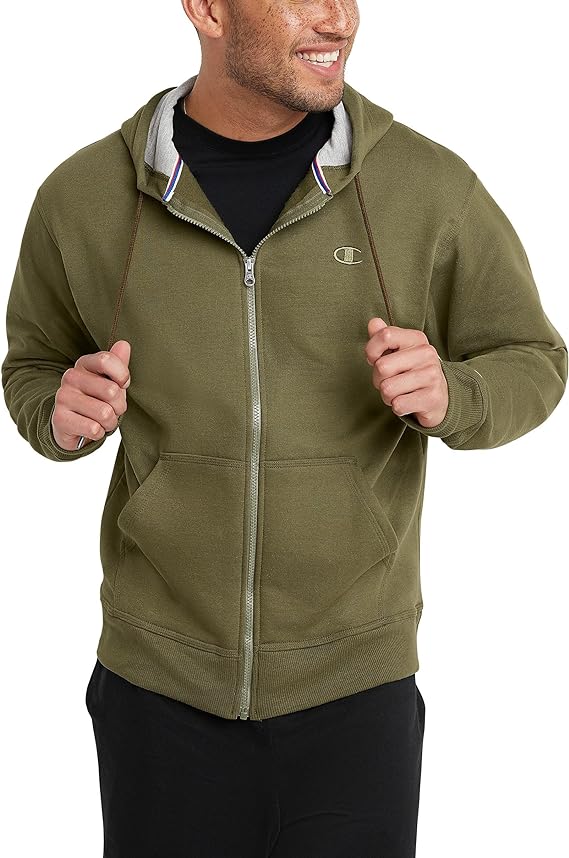 Chamkhjgpion  Men's Zip-Up Hoodie, Powerblend, Zip-Up Hoodie Sweatshirt for Men