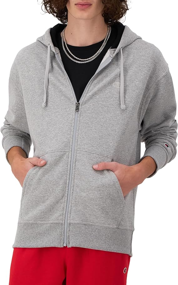 Chamkhjgpion  Men's Zip-Up Hoodie, Powerblend, Zip-Up Hoodie Sweatshirt for Men