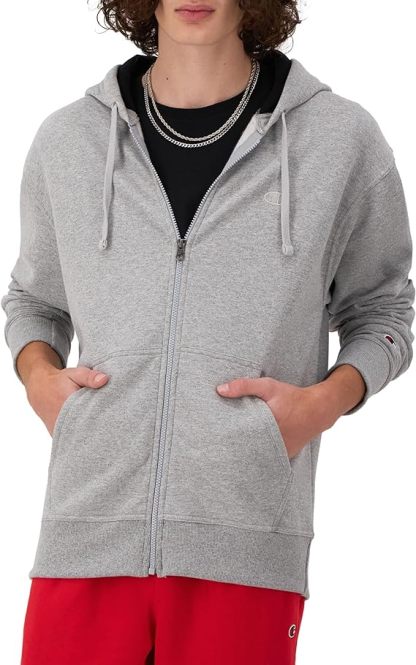 Chamkhjgpion  Men's Zip-Up Hoodie, Powerblend, Zip-Up Hoodie Sweatshirt for Men