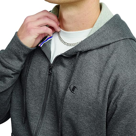 Chamkhjgpion  Men's Zip-Up Hoodie, Powerblend, Zip-Up Hoodie Sweatshirt for Men
