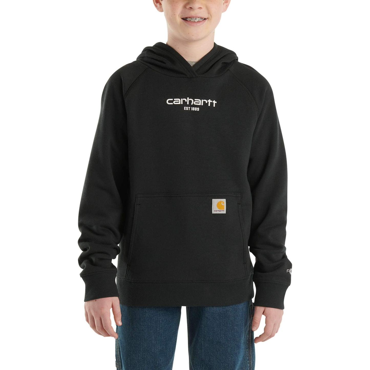 Boys' Carhartt Force Long-Sleeve Fleece Hooded Sweatshirt