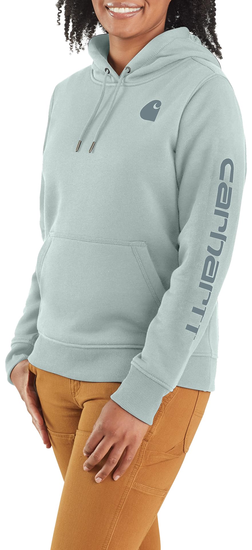 Carhkhjgartt Women's Clarksburg Graphic Sleeve Pullover Sweatshirt