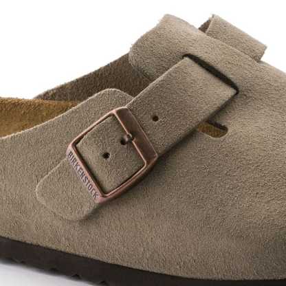 Boston Soft Footbed Suede Leather - Taupe
