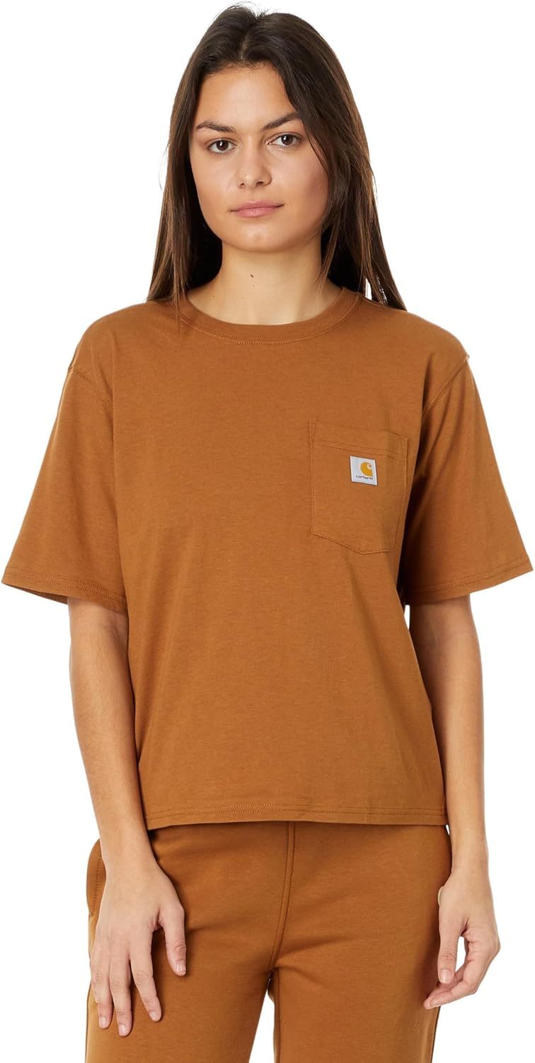 Carhkhjgartt Women's Loose Fit Lightweight Short-Sleeve Crewneck T-Shirt