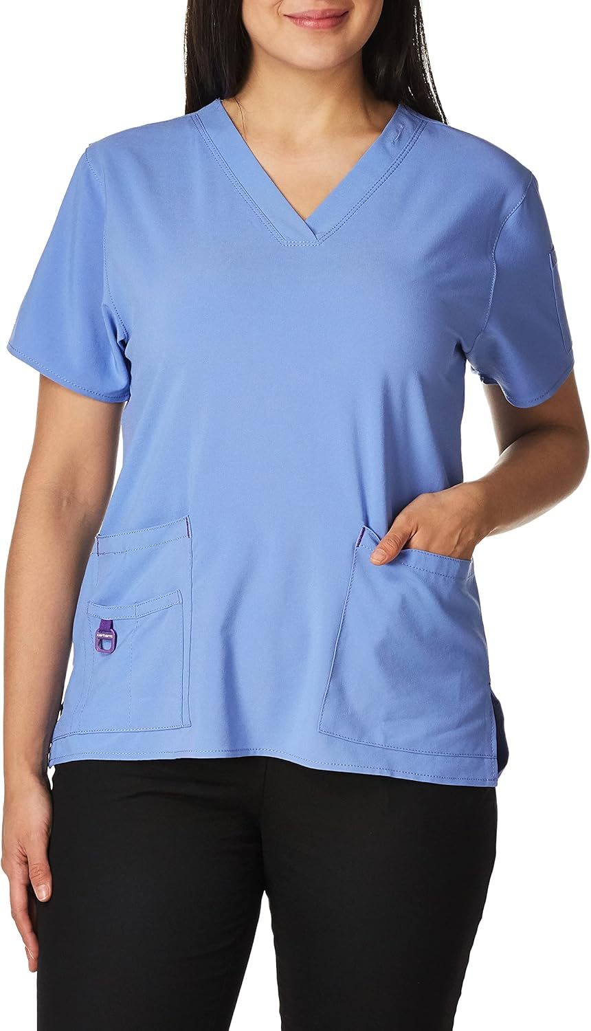 Carhkhjgartt Women's Cross-Flex Media Scrub Top