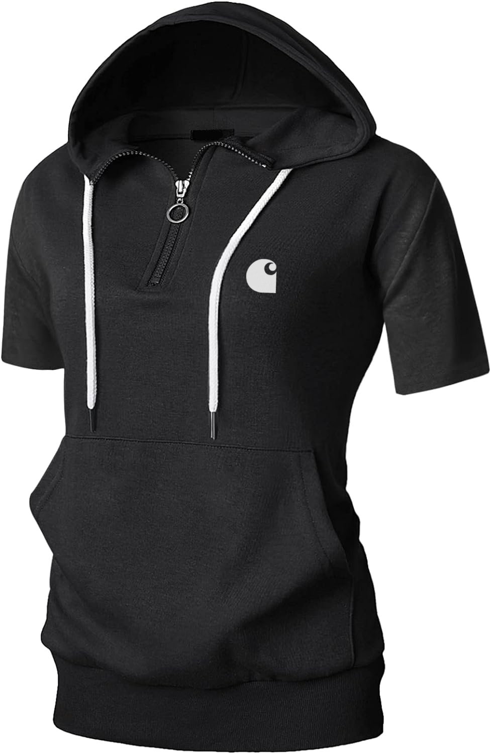 Women's Slim Fit Half Zip Hooded Sweatshirt