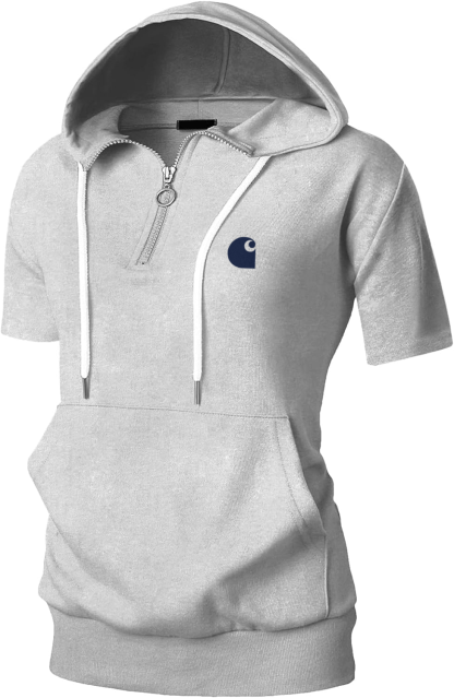 Women's Slim Fit Half Zip Hooded Sweatshirt