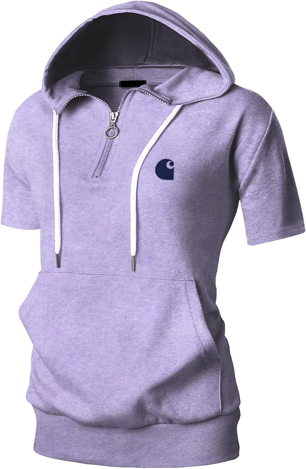 Women's Slim Fit Half Zip Hooded Sweatshirt
