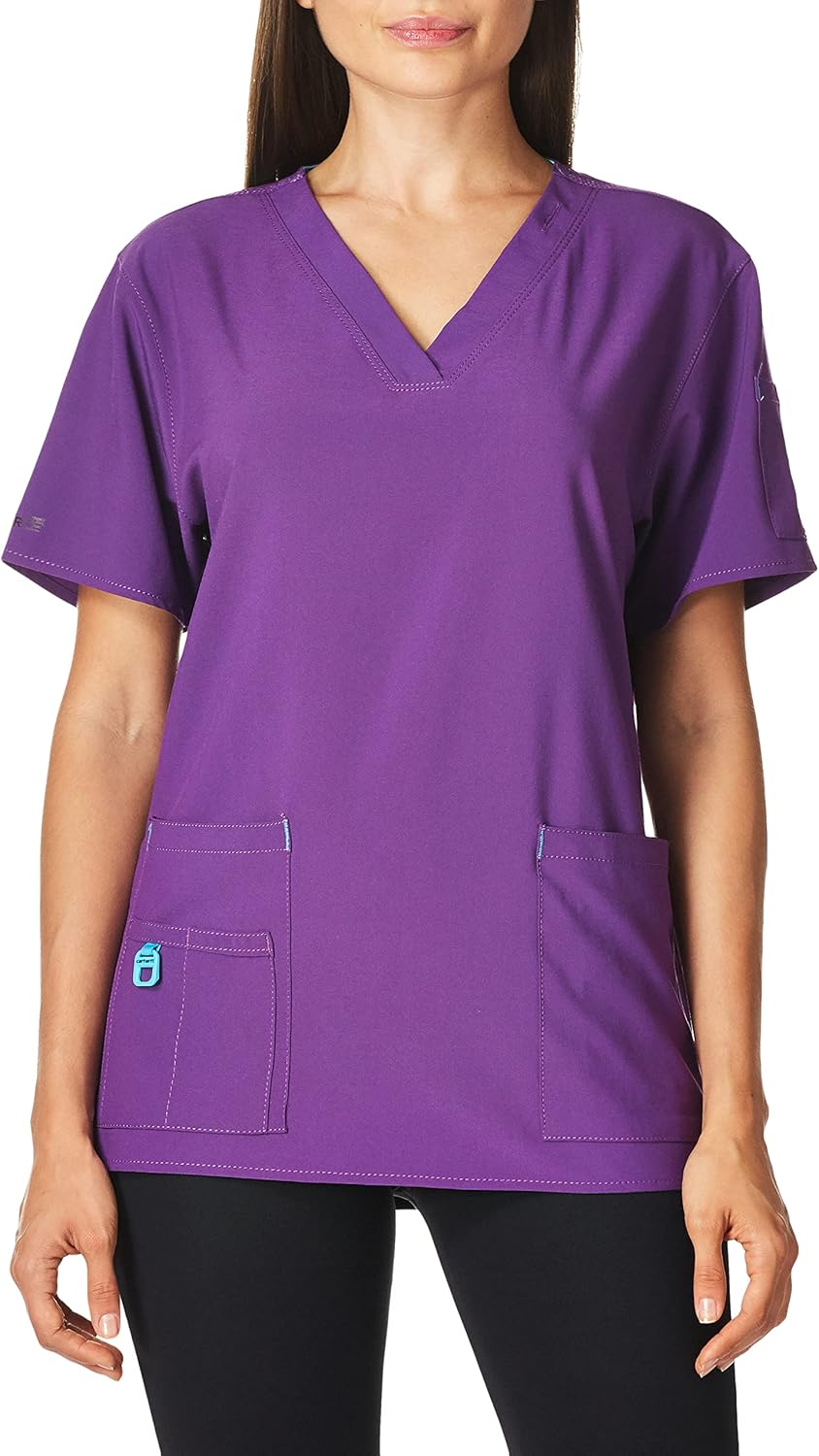 Carhkhjgartt Women's Cross-Flex Media Scrub Top