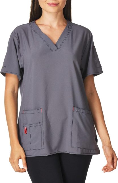 Carhkhjgartt Women's Cross-Flex Media Scrub Top