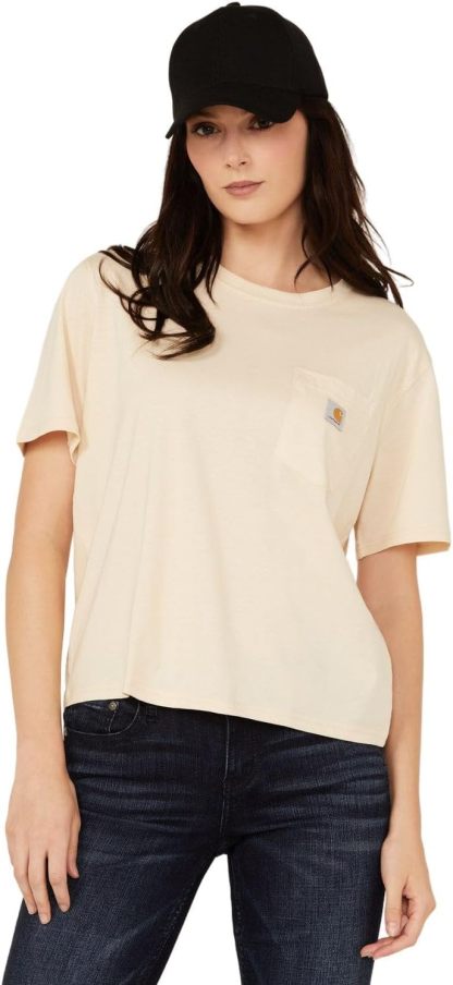 Carhkhjgartt Women's Loose Fit Lightweight Short-Sleeve Crewneck T-Shirt