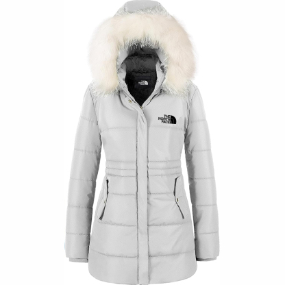 The Nokhjgrth Face-Women's Winter Warm Coats Puffer Jacket Long Drawstring Waterproof Snow Parka With Removable Faux Fur Trim Hood