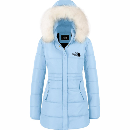 The Nokhjgrth Face-Women's Winter Warm Coats Puffer Jacket Long Drawstring Waterproof Snow Parka With Removable Faux Fur Trim Hood
