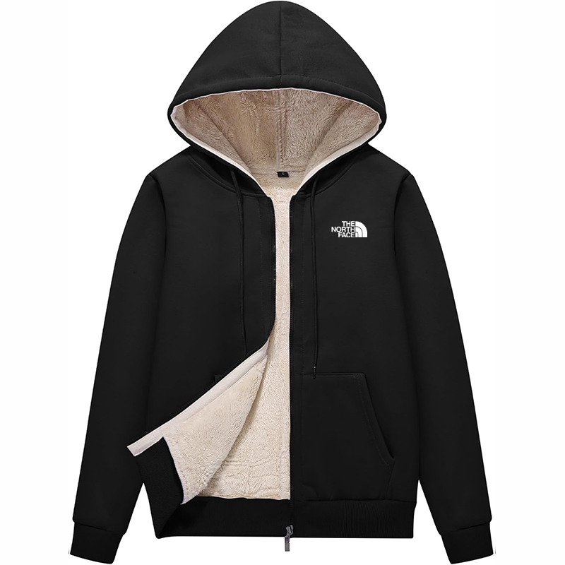 The Nokhjgrth Face-Women Winter Hoodies Zip Up Fleece Sherpa Lined Warm Sweatshirts Jacket