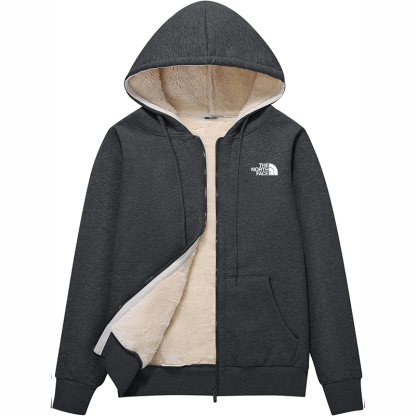 The Nokhjgrth Face-Women Winter Hoodies Zip Up Fleece Sherpa Lined Warm Sweatshirts Jacket