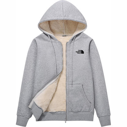 The Nokhjgrth Face-Women Winter Hoodies Zip Up Fleece Sherpa Lined Warm Sweatshirts Jacket