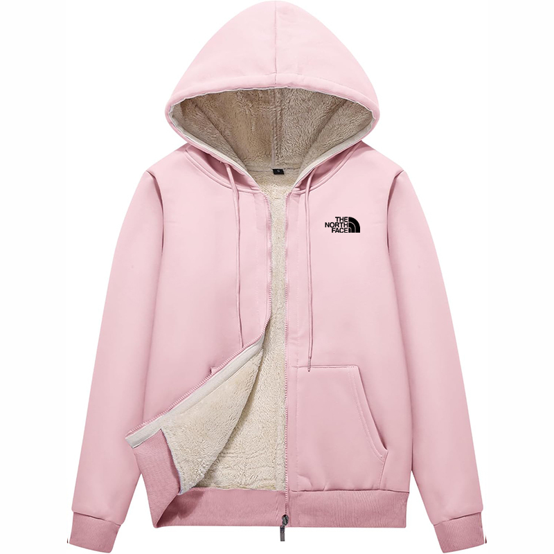 The Nokhjgrth Face-Women Winter Hoodies Zip Up Fleece Sherpa Lined Warm Sweatshirts Jacket
