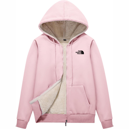 The Nokhjgrth Face-Women Winter Hoodies Zip Up Fleece Sherpa Lined Warm Sweatshirts Jacket