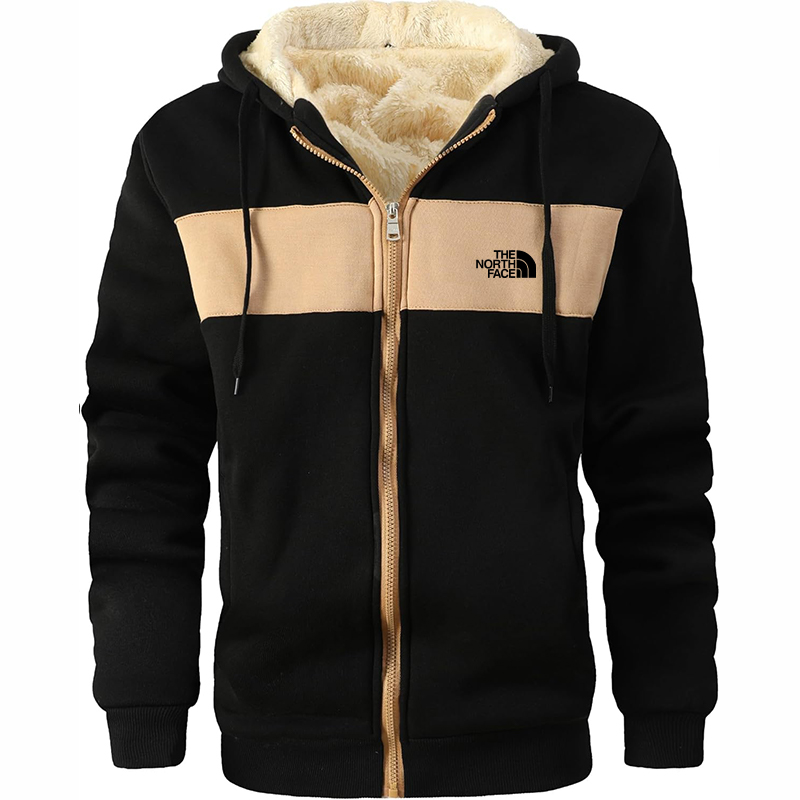 The Nokhjgrth Face-Men's Winter Heavyweight Jacket Thermal Fleece Jackets Full Zip Sherpa Lined Warm Thick Coats