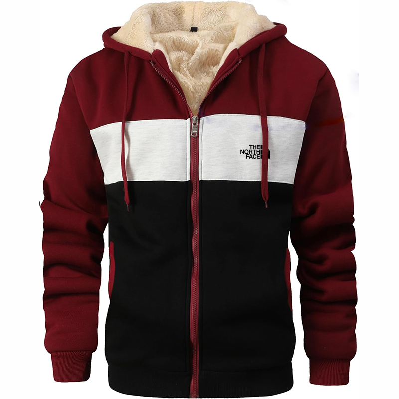 The Nokhjgrth Face-Men's Winter Heavyweight Jacket Thermal Fleece Jackets Full Zip Sherpa Lined Warm Thick Coats